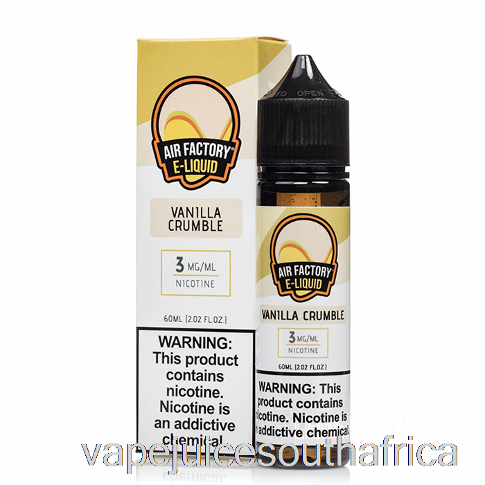 Vape Juice South Africa Vanilla Crumble - Air Factory - 60Ml 3Mg